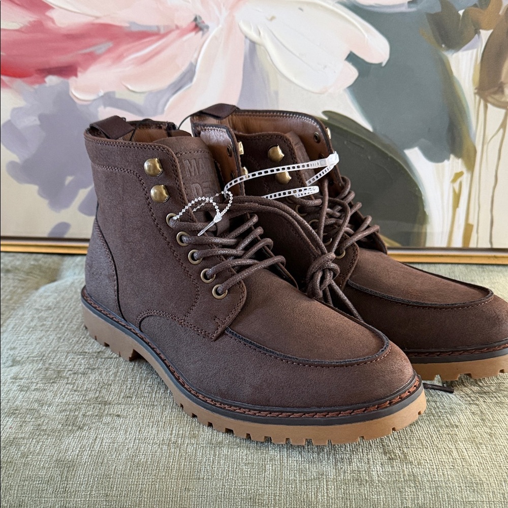 Steve Madden ortholite Dark Brown Lace-Up Boots
